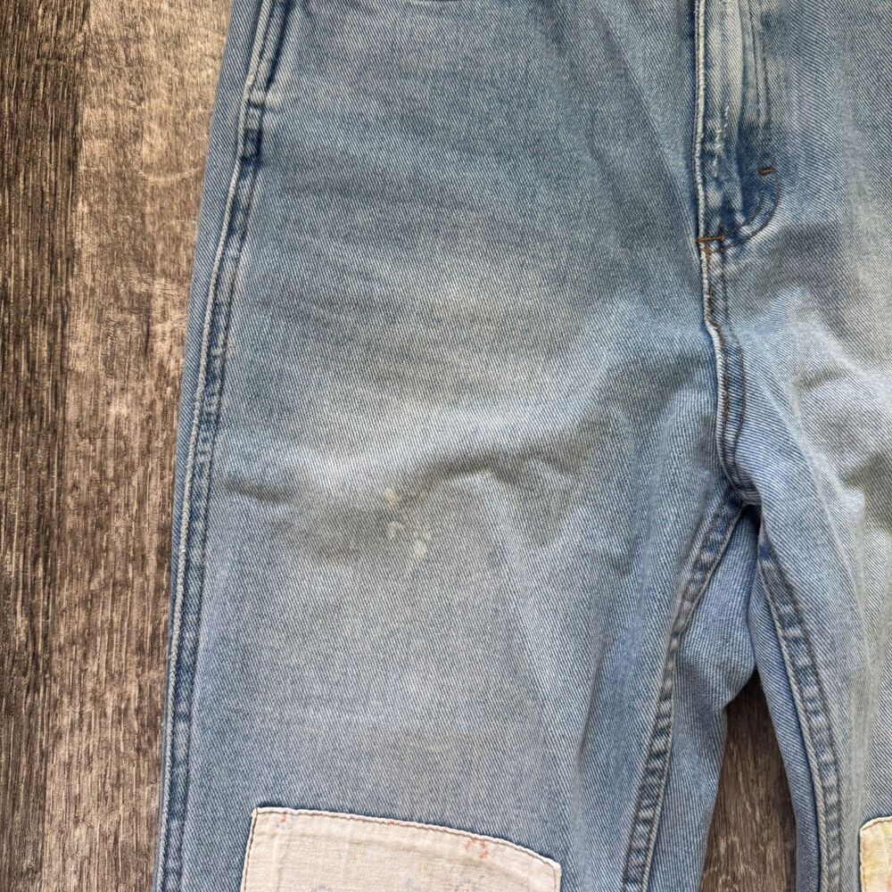 Wrangler x Billabong Womens Bell Bottom Jeans Blue Patchwork Denim- size 26 - Picture 8 of 10